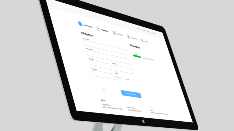 Web application for insurance policies management